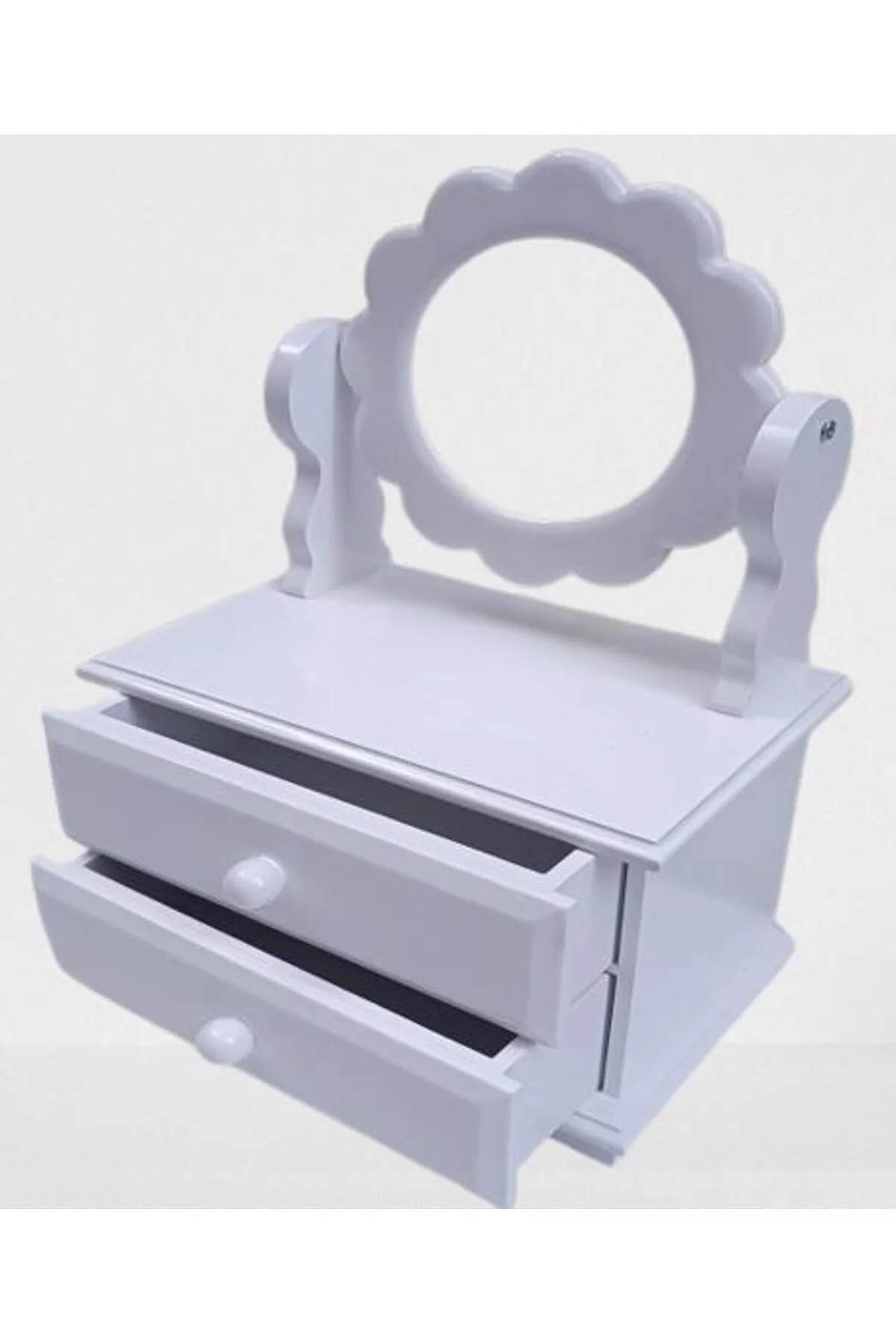 Hobi ADN 90263 Dekoratif Aynalı Makyaj Kutu Ahşap MDF Beyaz Lake MODEL El Yapım Hobi ADN 90263 Dekoratif Aynalı Makyaj Kutu Ahşap MDF Beyaz Lake MODEL El Yapım