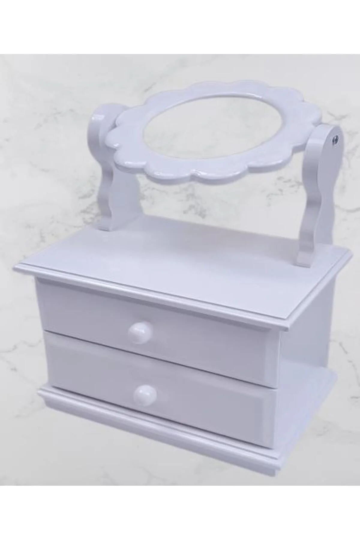 Hobi ADN 90263 Dekoratif Aynalı Makyaj Kutu Ahşap MDF Beyaz Lake MODEL El Yapım Hobi ADN 90263 Dekoratif Aynalı Makyaj Kutu Ahşap MDF Beyaz Lake MODEL El Yapım - Görsel 4