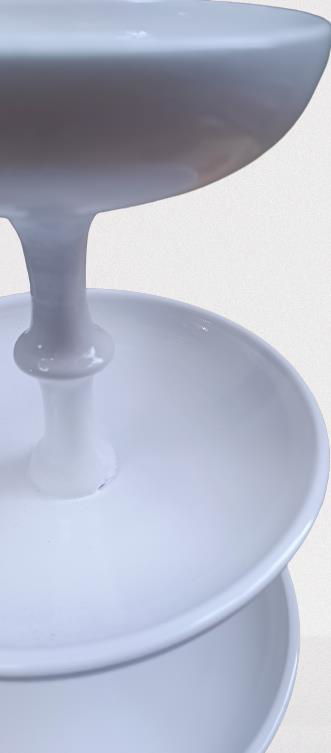 Hobi ADN 90267 Dekoratif Kuruyemiş Meyve Sunumluk Ahşap MDF Beyaz