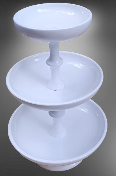 Hobi ADN 90267 Dekoratif Kuruyemiş Meyve Sunumluk Ahşap MDF Beyaz