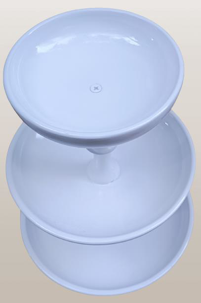 Hobi ADN 90267 Dekoratif Kuruyemiş Meyve Sunumluk Ahşap MDF Beyaz