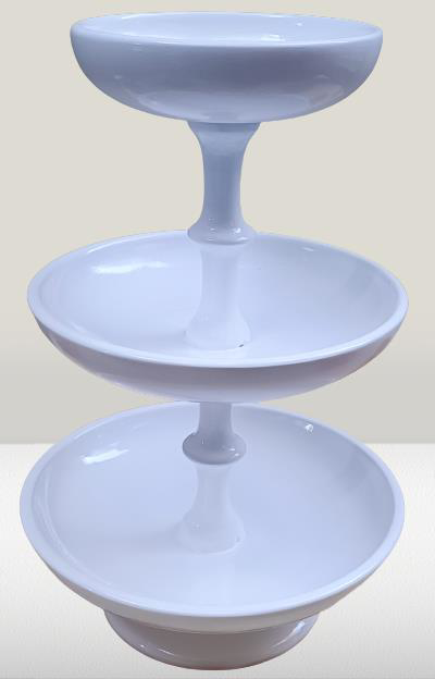 Hobi ADN 90267 Dekoratif Kuruyemiş Meyve Sunumluk Ahşap MDF Beyaz