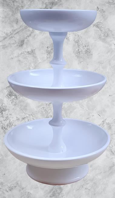 Hobi ADN 90267 Dekoratif Kuruyemiş Meyve Sunumluk Ahşap MDF Beyaz