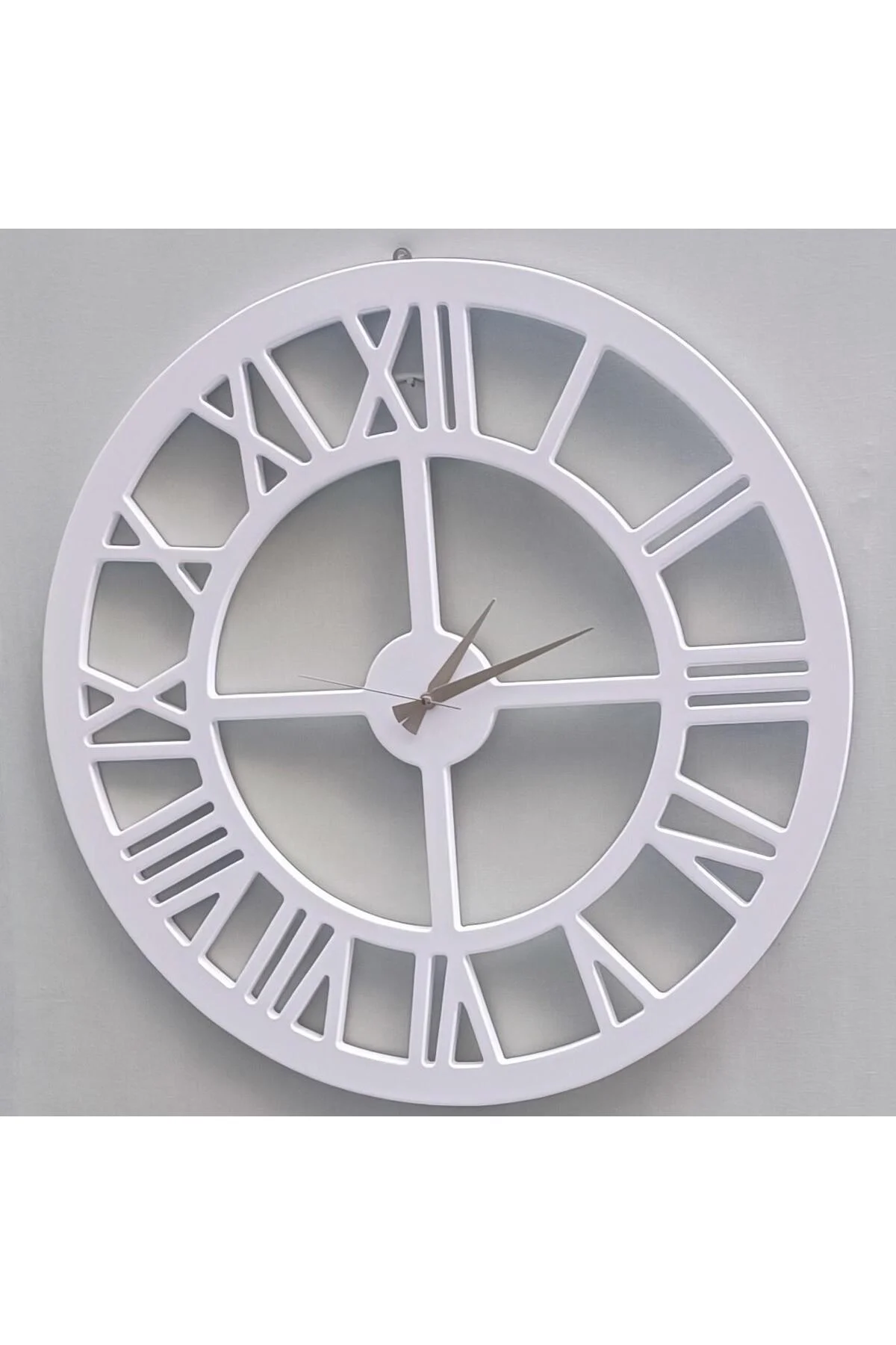 Hobi ADN 90271 Dekoratif Duvar Saat Ahşap MDF CNC Kesim Beyaz Renk MODEL El Yapım Hobi ADN 90271 Dekoratif Duvar Saat Ahşap MDF CNC Kesim Beyaz Renk MODEL El Yapım - Görsel 7