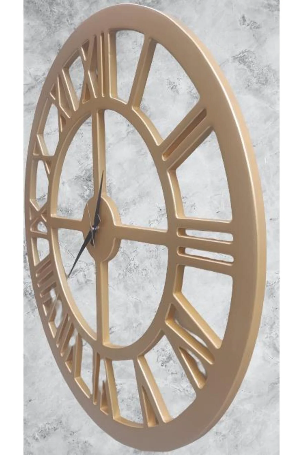 Hobi ADN 90272 Dekoratif Duvar Saat Ahşap MDF CNC Kesim Parlak Gold Renk El Yapım Hobi ADN 90272 Dekoratif Duvar Saat Ahşap MDF CNC Kesim Parlak Gold Renk El Yapım