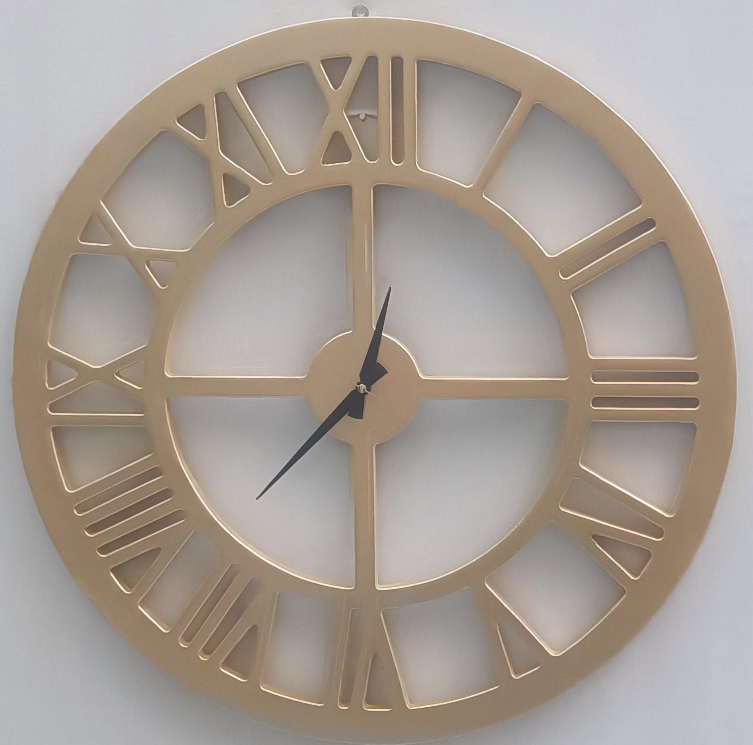 Hobi ADN 90272 Dekoratif Duvar Saat Ahşap MDF CNC Kesim Parlak Go