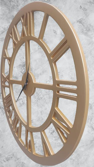 Hobi ADN 90272 Dekoratif Duvar Saat Ahşap MDF CNC Kesim Parlak Go