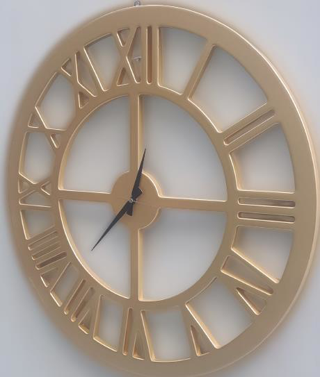 Hobi ADN 90272 Dekoratif Duvar Saat Ahşap MDF CNC Kesim Parlak Go