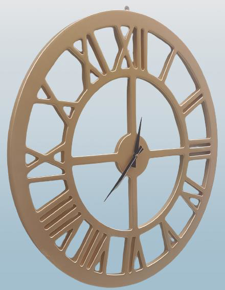 Hobi ADN 90272 Dekoratif Duvar Saat Ahşap MDF CNC Kesim Parlak Go