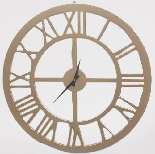 Hobi ADN 90272 Dekoratif Duvar Saat Ahşap MDF CNC Kesim Parlak Go