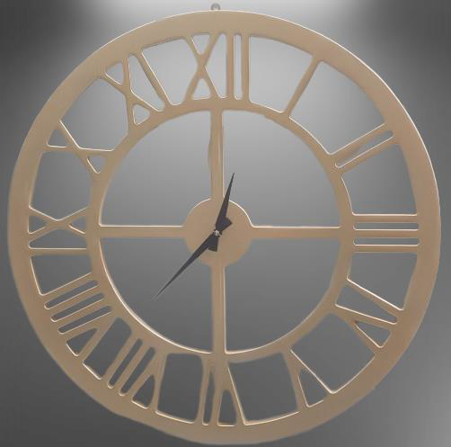 Hobi ADN 90272 Dekoratif Duvar Saat Ahşap MDF CNC Kesim Parlak Go