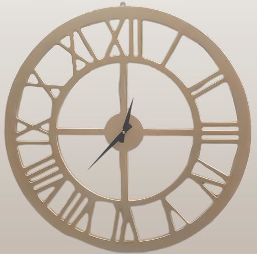 Hobi ADN 90272 Dekoratif Duvar Saat Ahşap MDF CNC Kesim Parlak Go