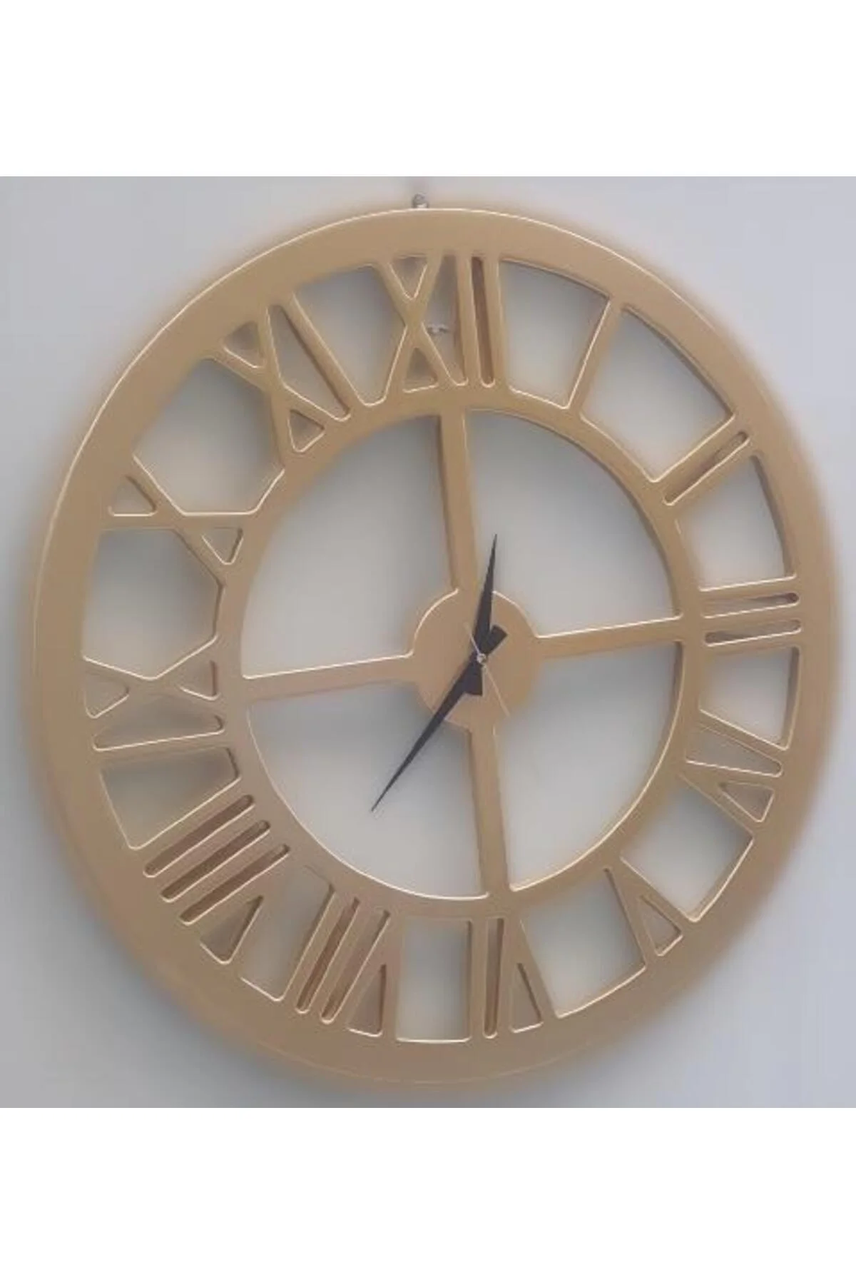 Hobi ADN 90272 Dekoratif Duvar Saat Ahşap MDF CNC Kesim Parlak Gold Renk El Yapım Hobi ADN 90272 Dekoratif Duvar Saat Ahşap MDF CNC Kesim Parlak Gold Renk El Yapım - Görsel 3