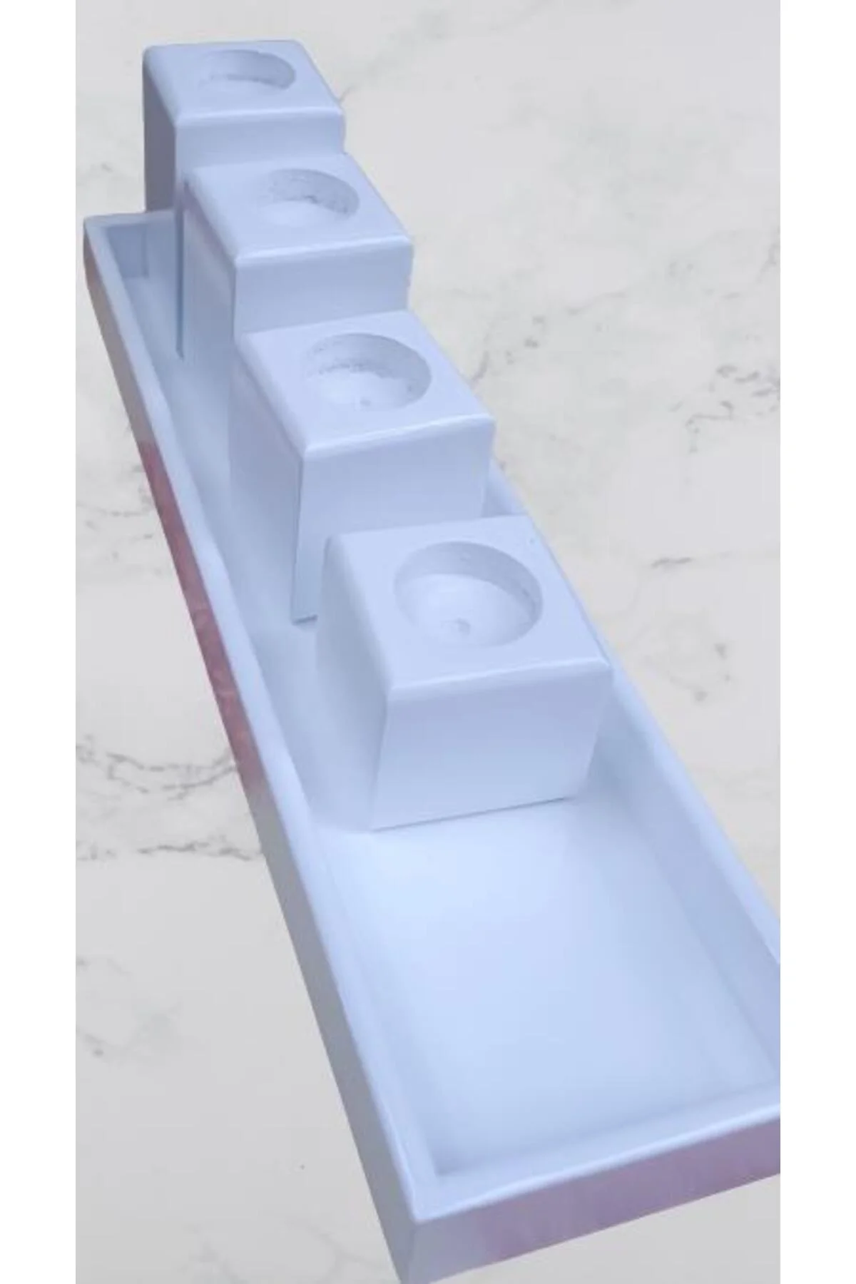 Hobi ADN 90273 Dekoratif Mumluk Ahşap MDF Parlak Beyaz MODEL El Yapım Hobi ADN 90273 Dekoratif Mumluk Ahşap MDF Parlak Beyaz MODEL El Yapım - Görsel 5