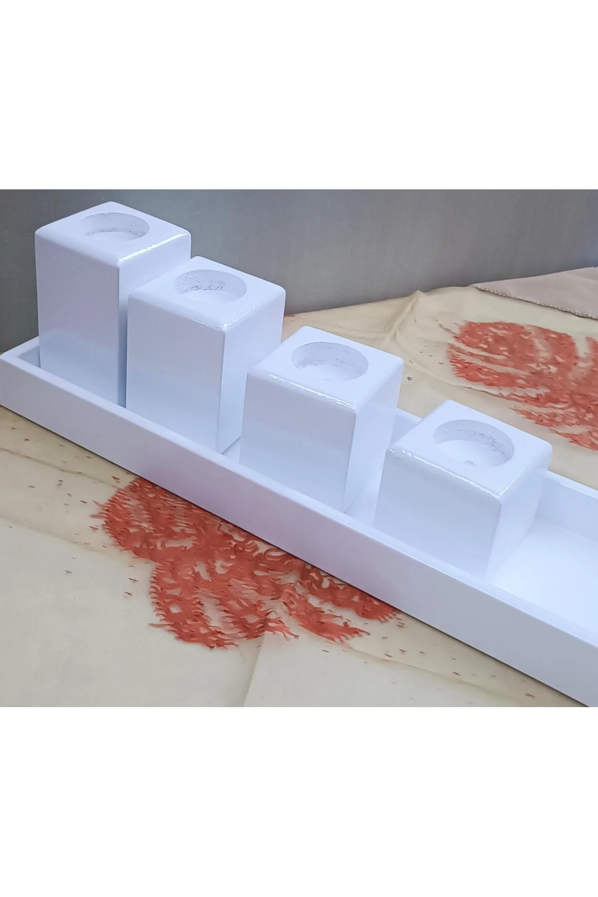 Hobi ADN 90273 Dekoratif Mumluk Ahşap MDF Parlak Beyaz MODEL El Yapım Hobi ADN 90273 Dekoratif Mumluk Ahşap MDF Parlak Beyaz MODEL El Yapım - Görsel 8