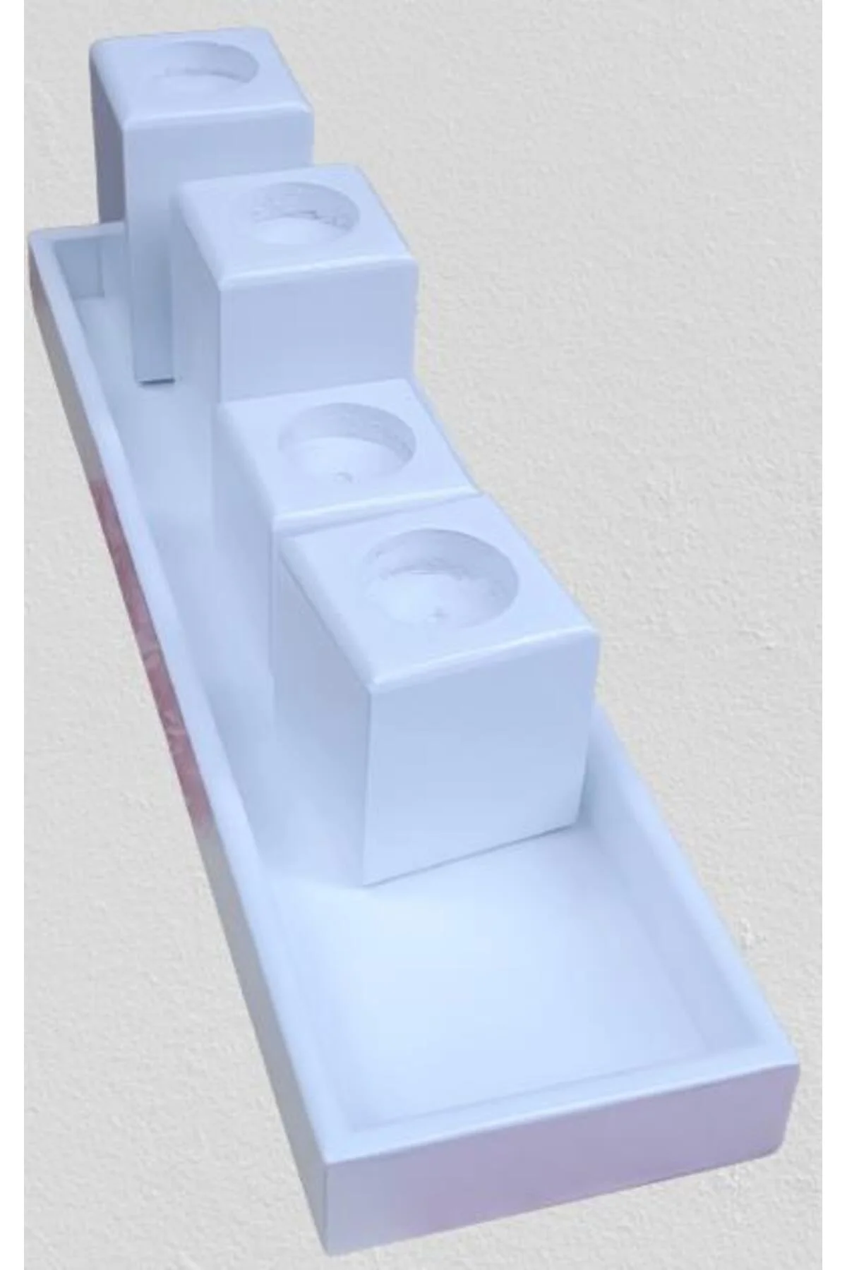 Hobi ADN 90273 Dekoratif Mumluk Ahşap MDF Parlak Beyaz MODEL El Yapım Hobi ADN 90273 Dekoratif Mumluk Ahşap MDF Parlak Beyaz MODEL El Yapım - Görsel 7