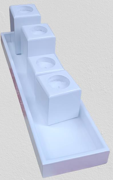 Hobi ADN 90273 Dekoratif Mumluk Ahşap MDF Parlak Beyaz MODEL  El 