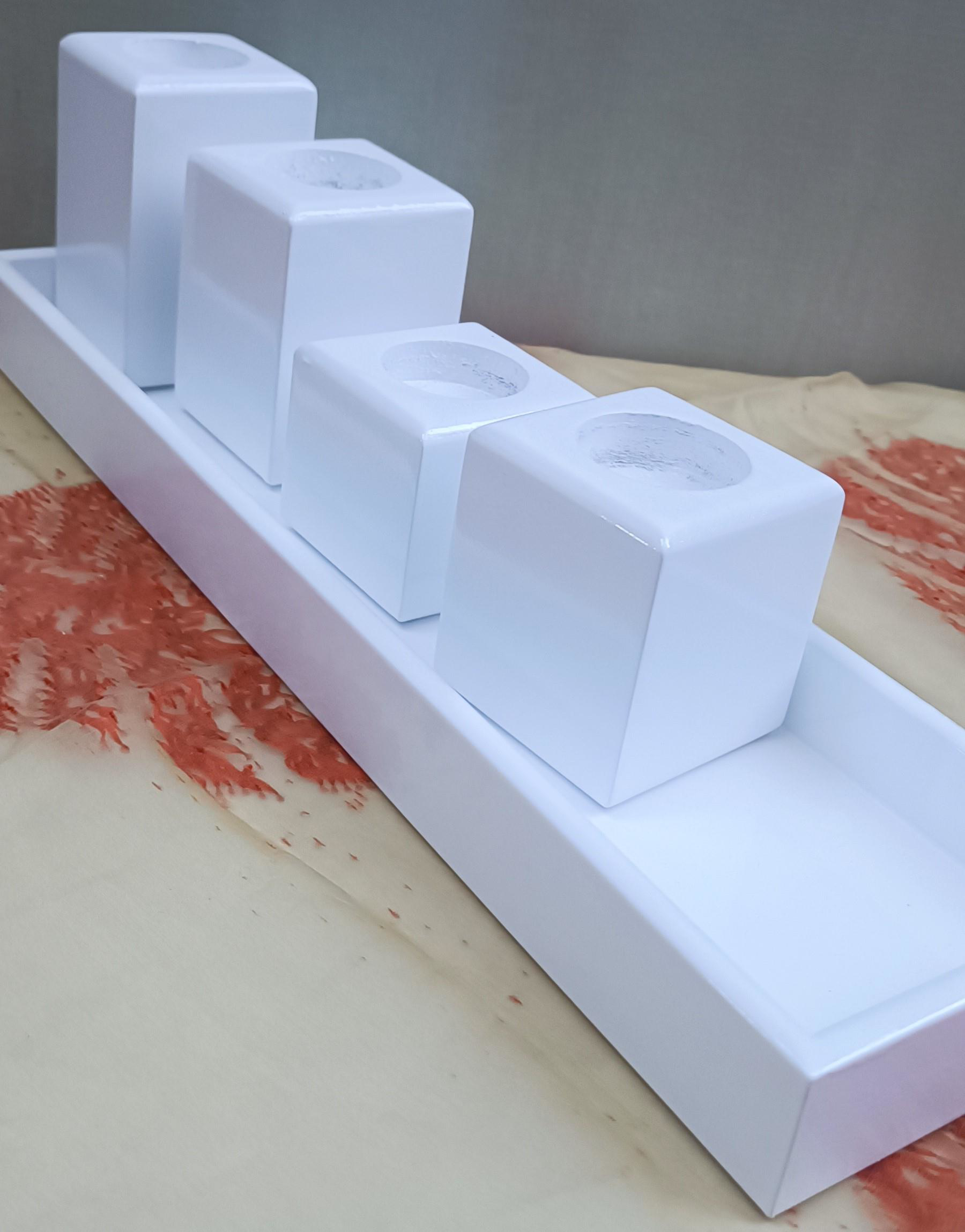 Hobi ADN 90273 Dekoratif Mumluk Ahşap MDF Parlak Beyaz MODEL  El 