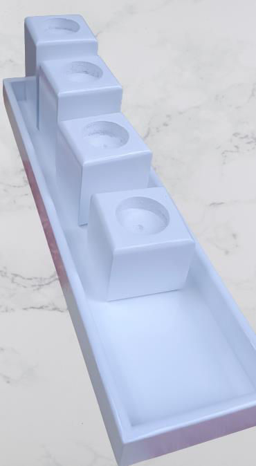 Hobi ADN 90273 Dekoratif Mumluk Ahşap MDF Parlak Beyaz MODEL  El 