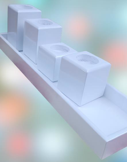 Hobi ADN 90273 Dekoratif Mumluk Ahşap MDF Parlak Beyaz MODEL  El 