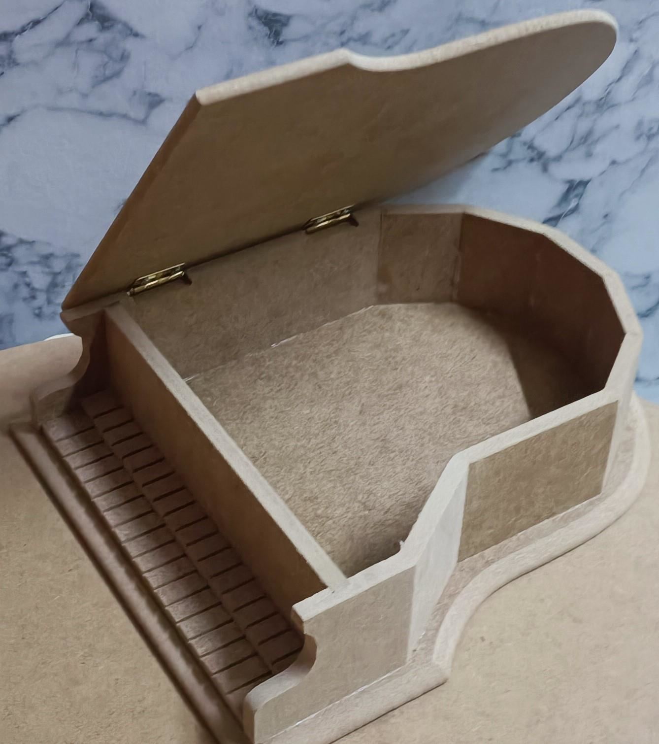 Hobi ADN 90274 Dekoratif Piyano Kutu Ayaklı Ahşap MDF HAM CNC Kes