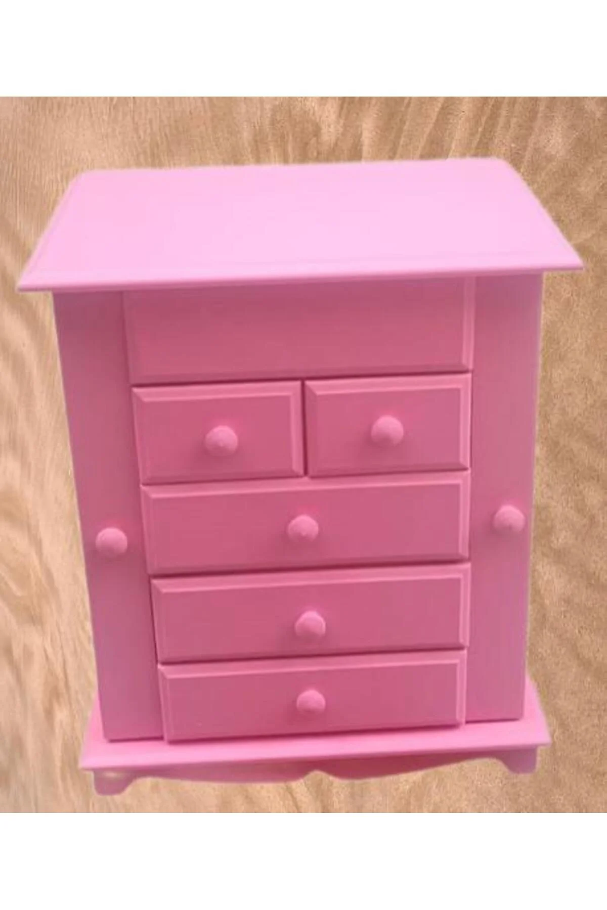 Hobi Adn 90389 Takı Kutu Makyaj Şifonyer Model 9Çekmece Parlak Pembe Ahşap MDF Hobi Adn 90389 Takı Kutu Makyaj Şifonyer Model 9Çekmece Parlak Pembe Ahşap MDF - Görsel 2