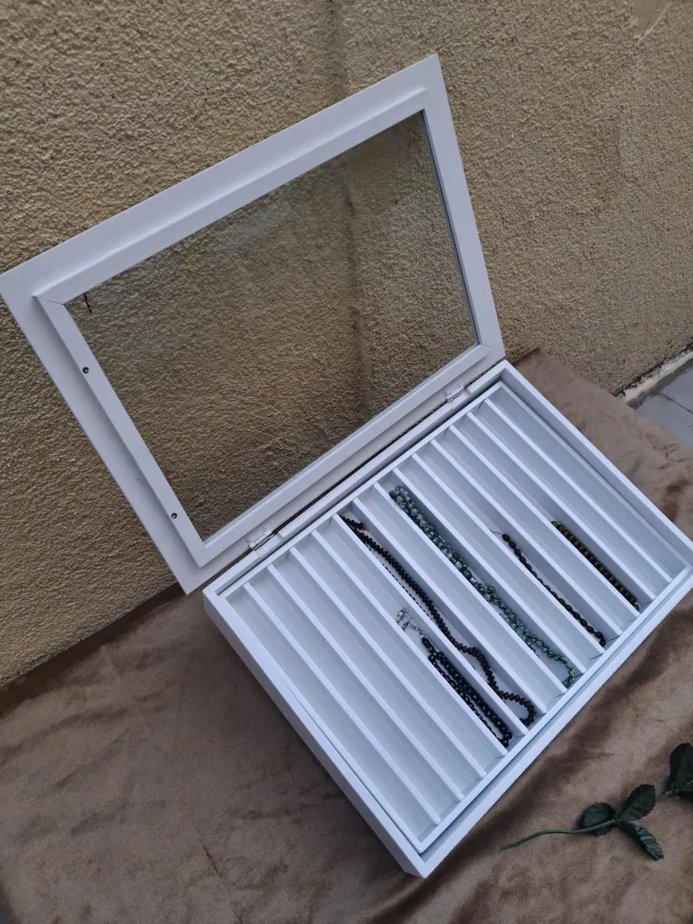 Hobi Adn 90579 Dekoratif TESBİH Kutu Ahşap MDF Beyaz Boyalı CNC K