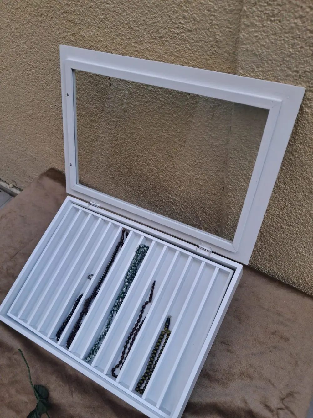 Hobi Adn 90579 Dekoratif TESBİH Kutu Ahşap MDF Beyaz Boyalı CNC K