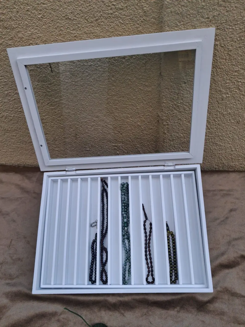 Hobi Adn 90579 Dekoratif TESBİH Kutu Ahşap MDF Beyaz Boyalı CNC K