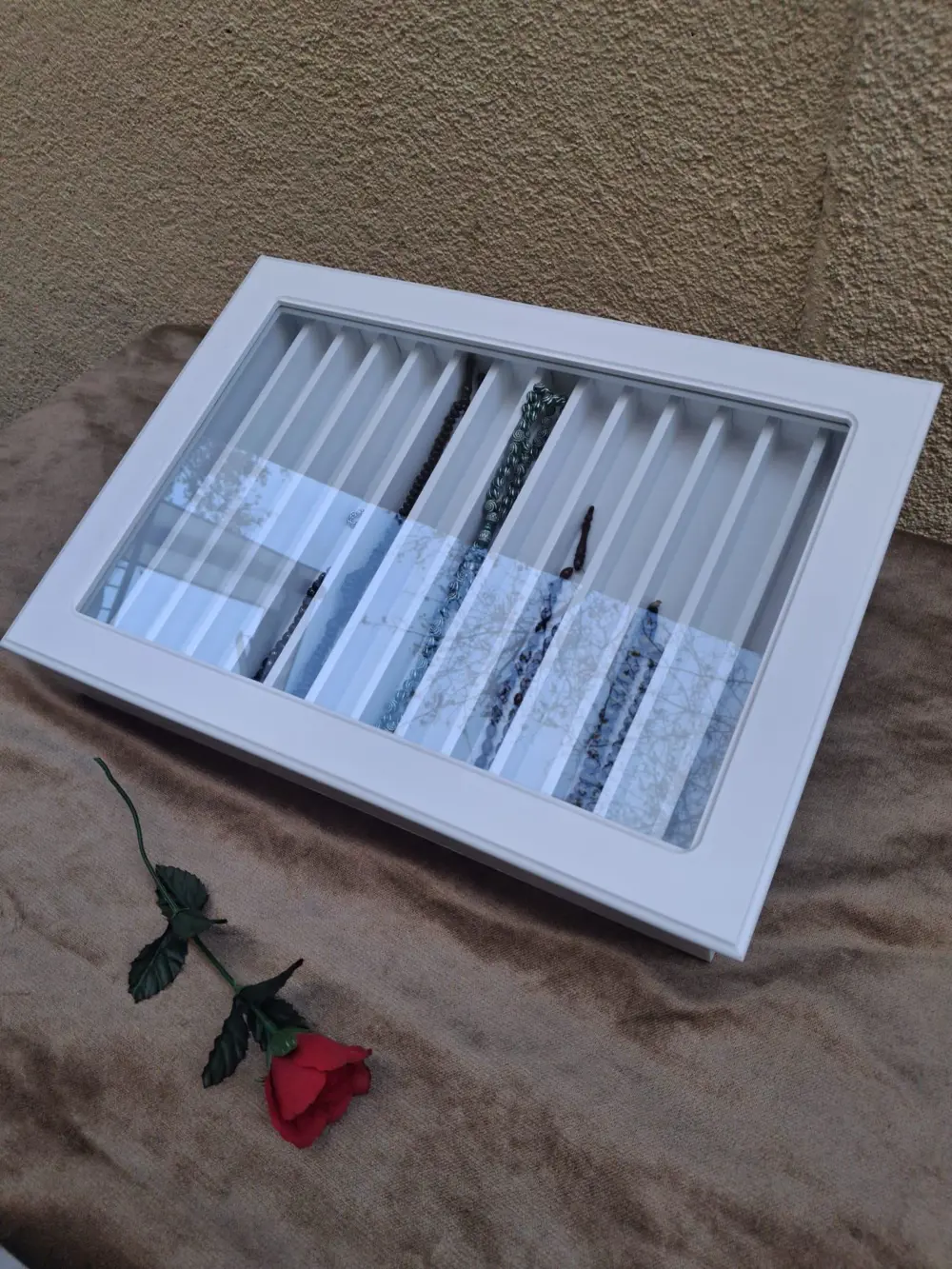 Hobi Adn 90579 Dekoratif TESBİH Kutu Ahşap MDF Beyaz Boyalı CNC K