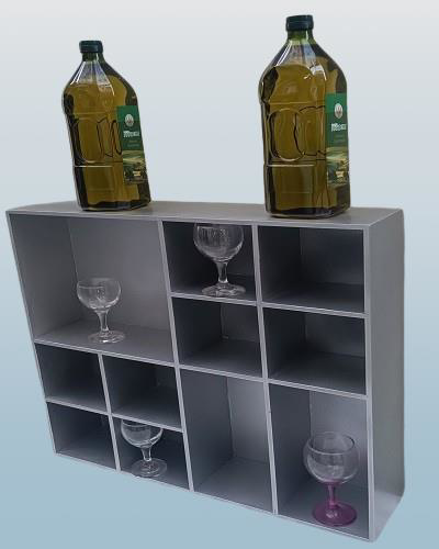 Hobi ADN Dekoratif 90352 Kupa Raf Model Ahşap MDF Antrasit Gri Re