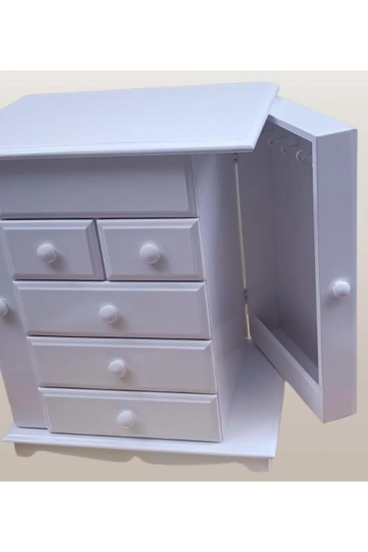 Hobi ADN Dekoratif 90270 Şifonyer 8 Çekm Gizli Çem Modüllü Parlak Beyaz El Yapım Hobi ADN Dekoratif 90270 Şifonyer 8 Çekm Gizli Çem Modüllü Parlak Beyaz El Yapım - Görsel 4