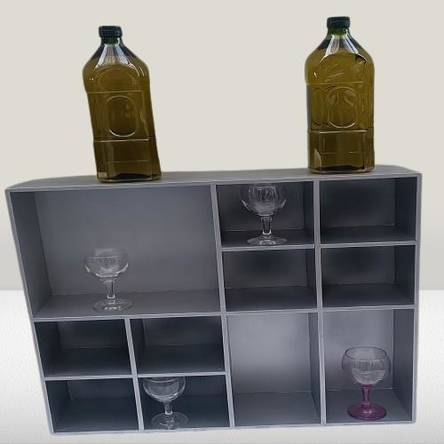 Hobi ADN Dekoratif 90352 Kupa Raf Model Ahşap MDF Antrasit Gri Re