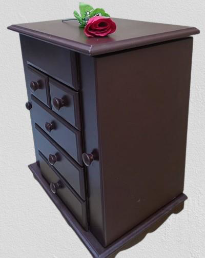 Hobi ADN MODEL 90523 9Çekmeceli Şifonyer Makyaj Takım Kutu Ceviz 