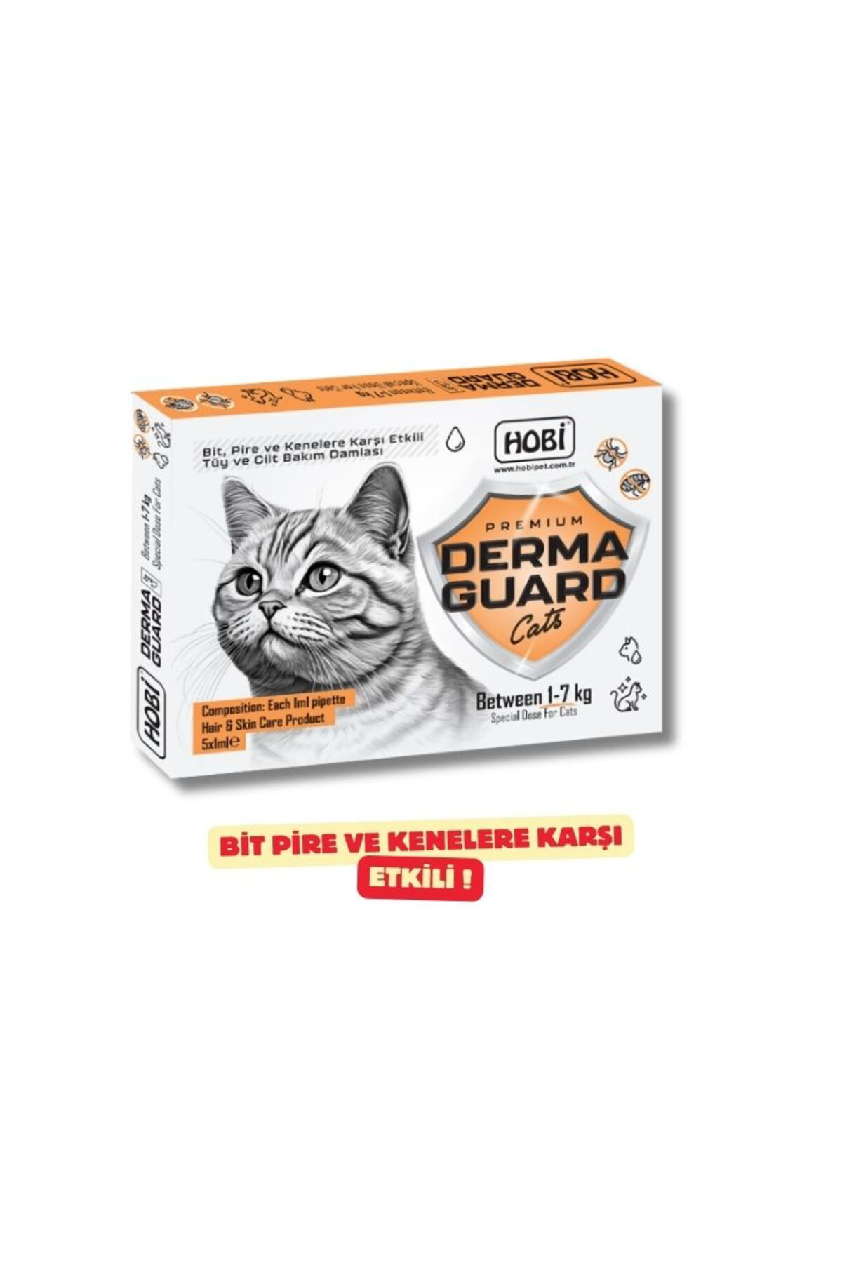 Hobi Hobi Derma Guard - Kediler İçin Bit Ve Pire Önleyici Damla| 1 Ml Hobi Hobi Derma Guard - Kediler İçin Bit Ve Pire Önleyici Damla| 1 Ml