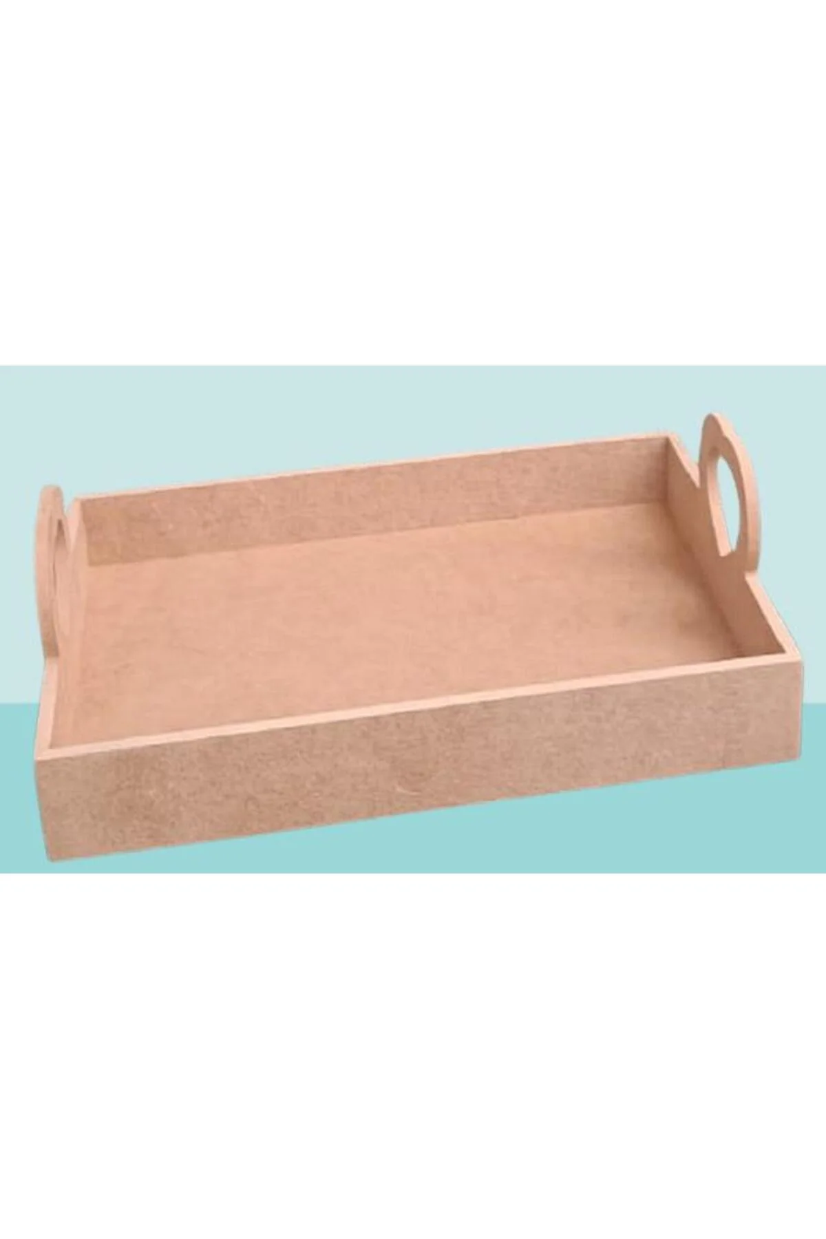 Hobi ERC 90367 MODEL Tepsi Kalp Kulplu Ahşap MDF HAM El Yapım - Görsel 5