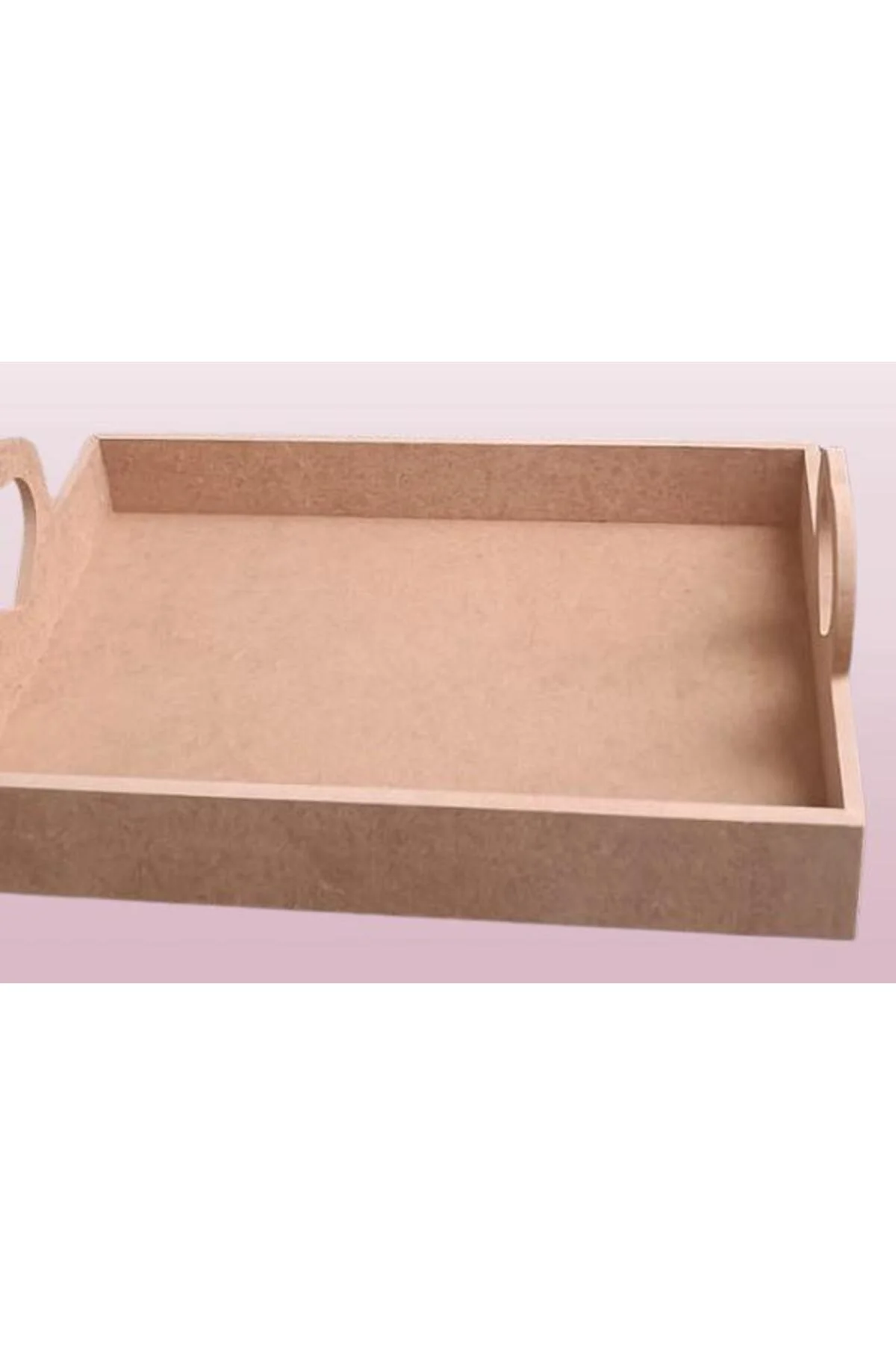 Hobi ERC 90367 MODEL Tepsi Kalp Kulplu Ahşap MDF HAM El Yapım - Görsel 6