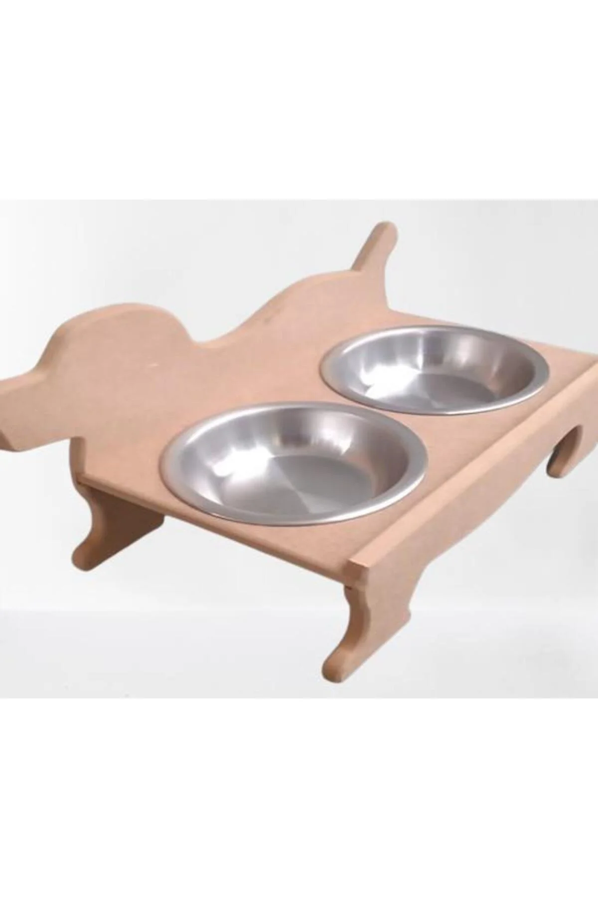 Hobi ERC 90370 Köpek Mama Ve Su Kabı Seti Ahşap HAM boyasız MDF Paslanmaz Tabak Hobi ERC 90370 Köpek Mama Ve Su Kabı Seti Ahşap HAM boyasız MDF Paslanmaz Tabak