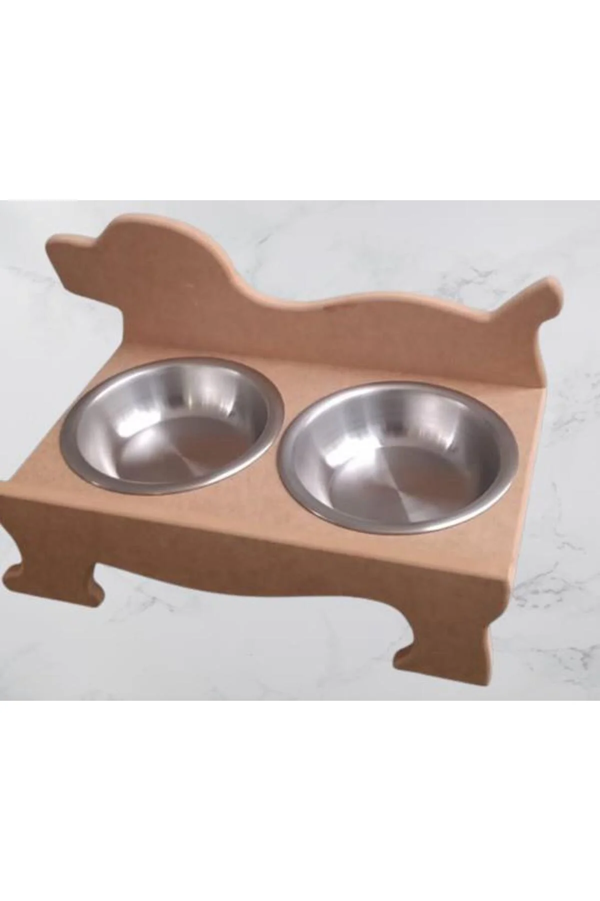 Hobi ERC 90370 Köpek Mama Ve Su Kabı Seti Ahşap HAM boyasız MDF Paslanmaz Tabak Hobi ERC 90370 Köpek Mama Ve Su Kabı Seti Ahşap HAM boyasız MDF Paslanmaz Tabak - Görsel 2