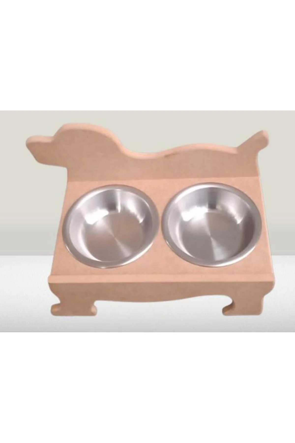 Hobi ERC 90370 Köpek Mama Ve Su Kabı Seti Ahşap HAM boyasız MDF Paslanmaz Tabak Hobi ERC 90370 Köpek Mama Ve Su Kabı Seti Ahşap HAM boyasız MDF Paslanmaz Tabak - Görsel 3