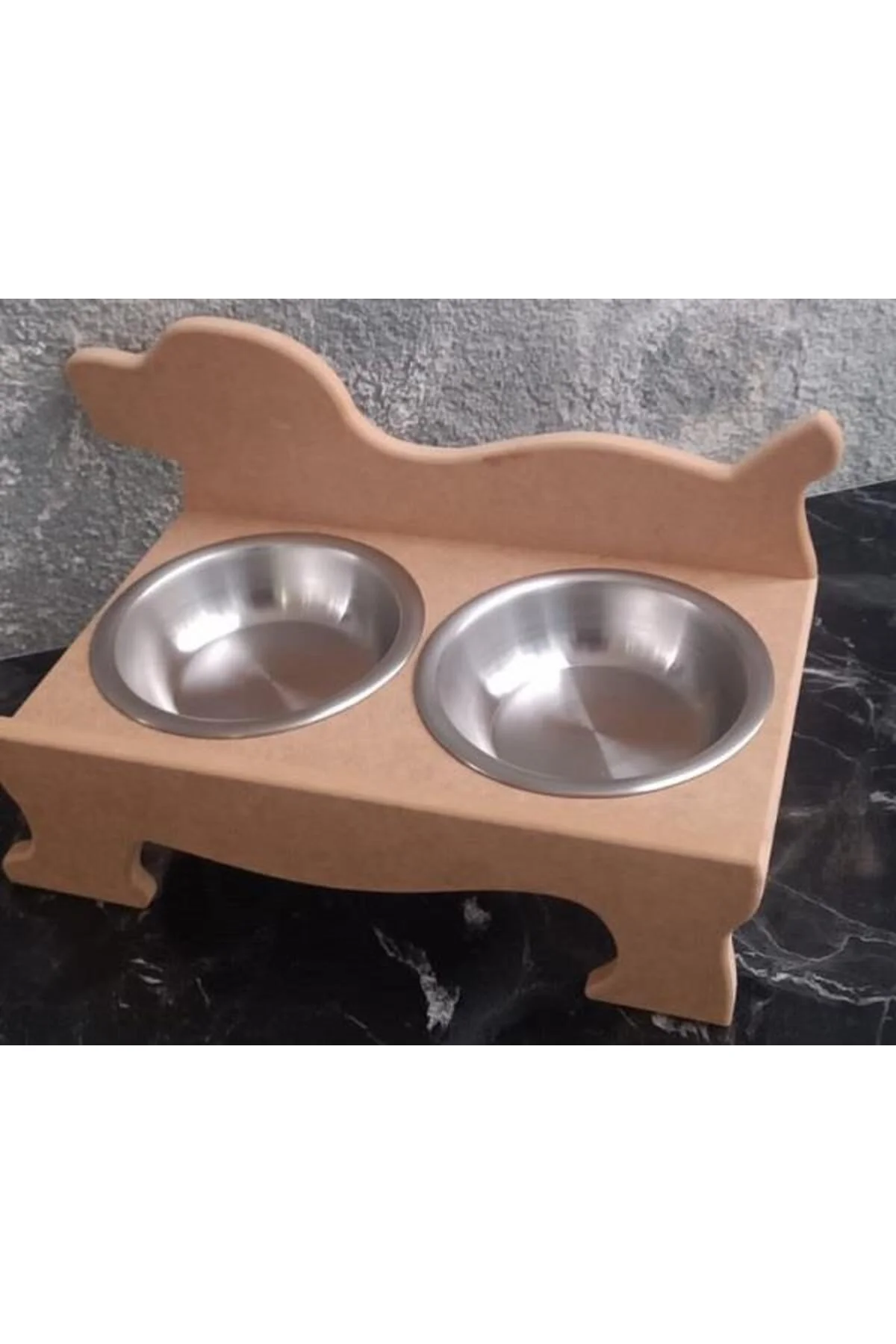 Hobi ERC 90370 Köpek Mama Ve Su Kabı Seti Ahşap HAM boyasız MDF Paslanmaz Tabak Hobi ERC 90370 Köpek Mama Ve Su Kabı Seti Ahşap HAM boyasız MDF Paslanmaz Tabak - Görsel 8