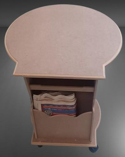 Hobi ERC 90378 Cepli UFO Sehpa Tekerlekli Ahşap MDF HAM Kanepe Se