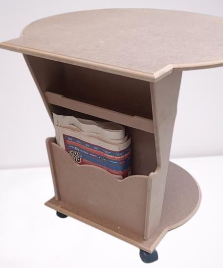 Hobi ERC 90378 Cepli UFO Sehpa Tekerlekli Ahşap MDF HAM Kanepe Se