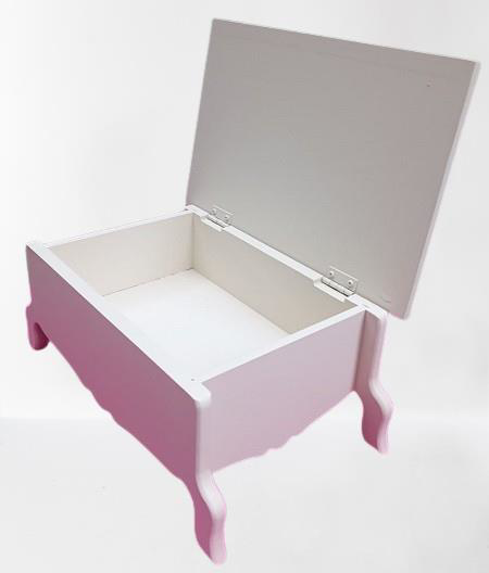 Hobi ERC Ayaklı Kutu Model 90401 Parlak Krem Boyalı Ahşap MDF El 