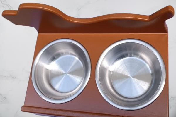 Hobi ERC MODEL 90374 KÖPEK Mama Ve Su Kabı Seti MDF Ceviz Renk Pa