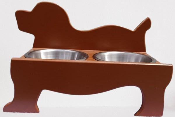 Hobi ERC MODEL 90374 KÖPEK Mama Ve Su Kabı Seti MDF Ceviz Renk Pa