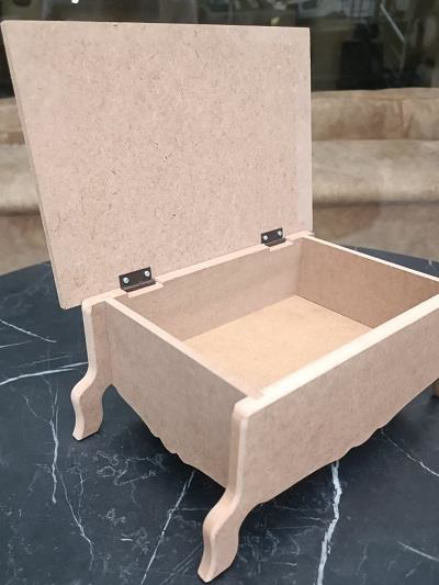 Hobi ERC MODEL Ayaklı Kutu 90403 Şık Zarif Ahşap HAM MDF El Yapım