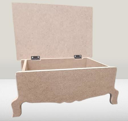 Hobi ERC MODEL Ayaklı Kutu 90403 Şık Zarif Ahşap HAM MDF El Yapım