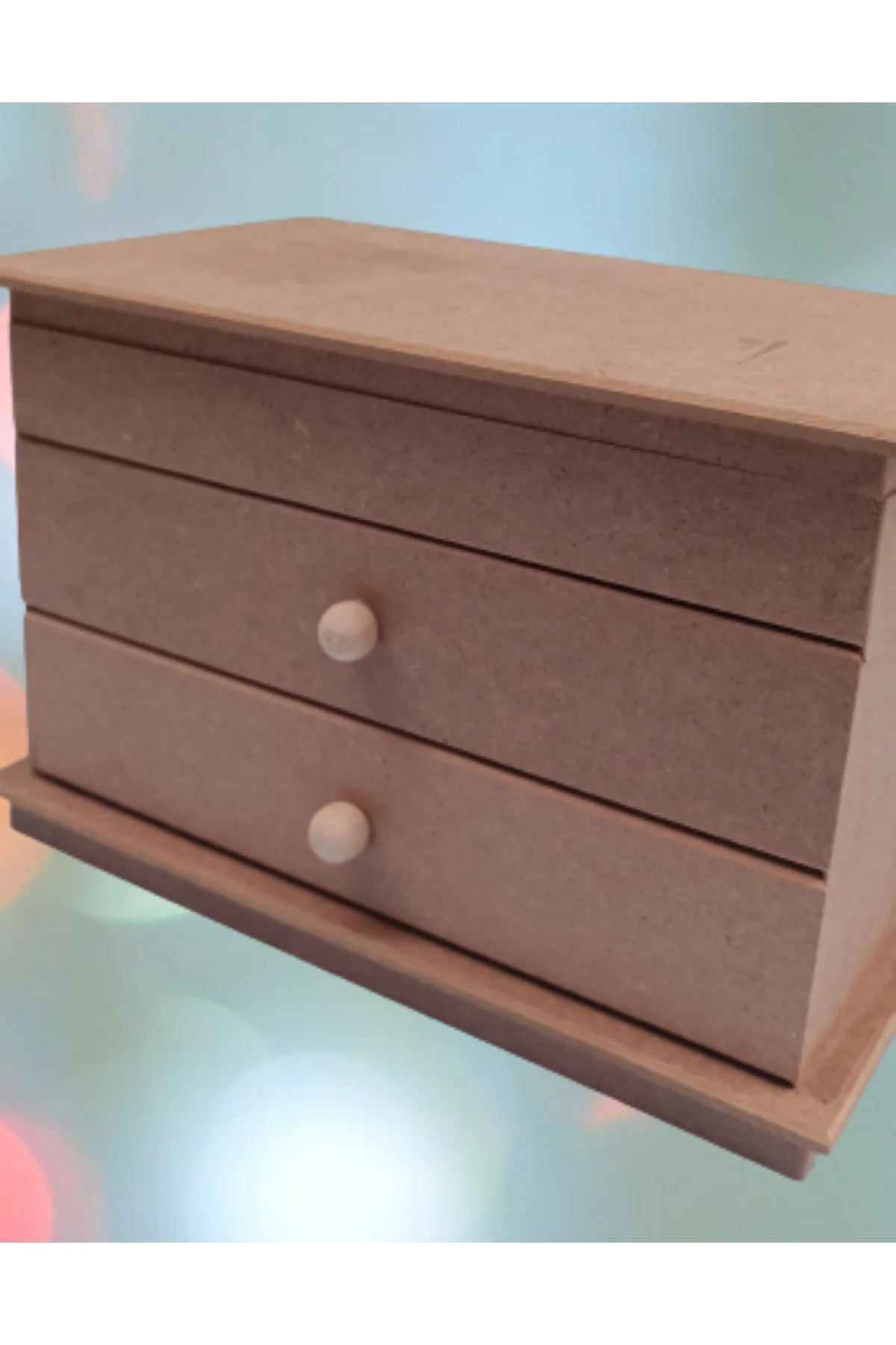 Hobi ERDL 12239 Dekoratif Model Makyaj Kutusu 2 Çekmece Ahşap MDF HAM El Yapımı Hobi ERDL 12239 Dekoratif Model Makyaj Kutusu 2 Çekmece Ahşap MDF HAM El Yapımı - Görsel 6