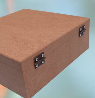 Hobi ERDL 90022 Dekoratif Model Takı Kutusu Bölmeli Ahşap HAM MDF